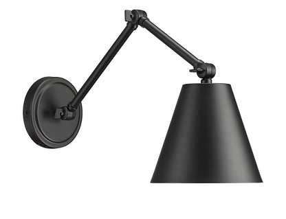 Z-LITE Regent 1 Light Wall Sconce in Matte Black 347S-MB