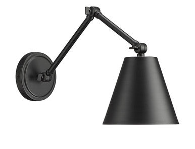 Z-Lite Regent 1 Light Wall Sconce in Matte Black 347S-MB