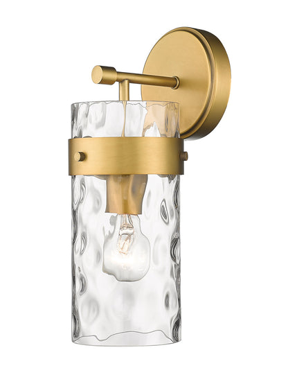 Z-Lite Fontaine 1 Light Wall Sconce in Rubbed Brass 3035-1SS-RB