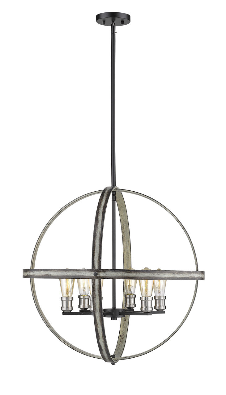 Z-Lite Kirkland Pendant in Ashen Barnboard 472B26-ABB