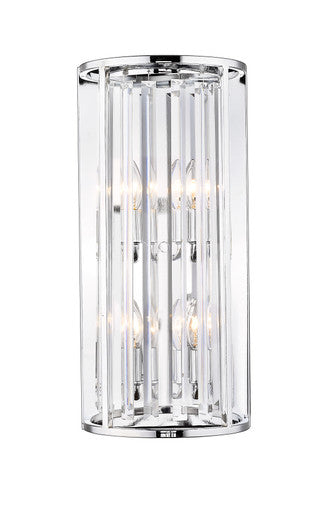 Z-Lite Monarch 4 Light Wall Sconce in Chrome 439-4S-CH