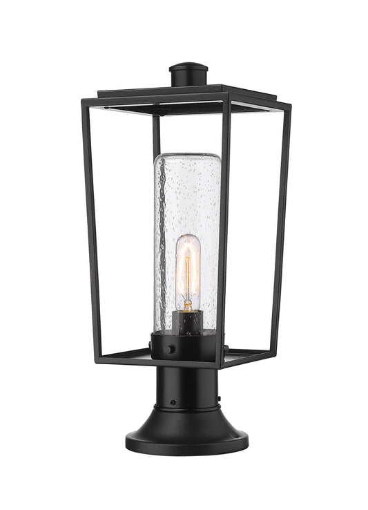 Z-Lite Sheridan 1 Light Outdoor Pier Mounted Fixture in Black 594PHMR-553PM-BK