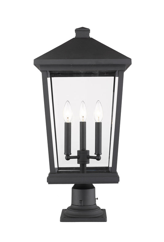 Z-Lite Beacon Outdoor Pier Mounted Fixture in Black 568PHXLR-533PM-BK