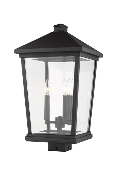 Z-Lite Beacon Outdoor Post Mount Fixture in Black 568PHXLS-BK