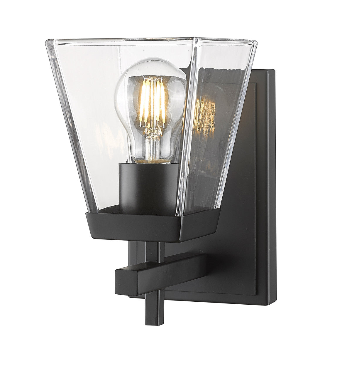 Z-Lite Lauren 1 Light Wall Sconce in Matte Black 819-1S-MB