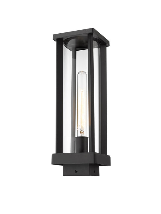 Z-Lite Glenwood 1 Light Outdoor Post Mount Fixture in Black 586PHMS-BK