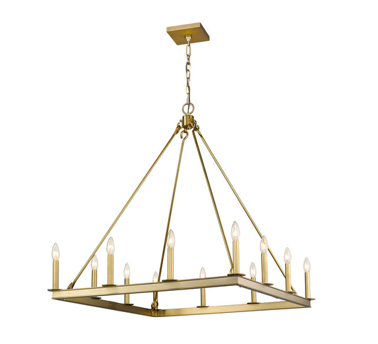 Z-Lite Barclay Chandelier in Olde Brass 482S-12OBR