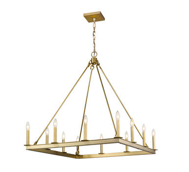 Z-Lite Barclay 12 Light Chandelier in Olde Brass 482S-12OBR