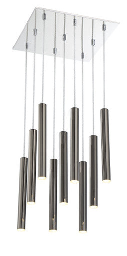 Z-Lite Forest 9 Light Chandelier in Chrome 917MP12-PBL-LED-9SCH