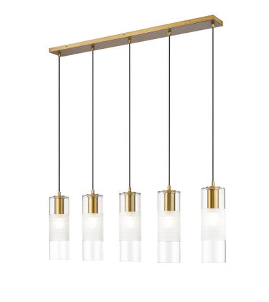 Z-Lite Alton 5 Light Linear Chandelier in Modern Gold 824P-5L-MGLD