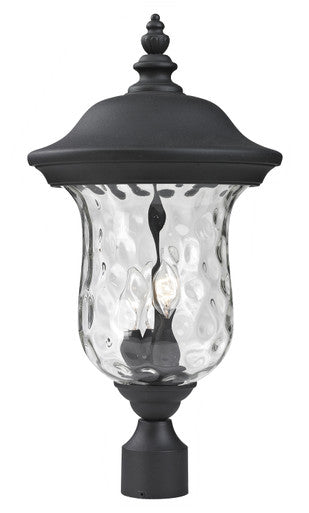 Z-Lite Armstrong 3 Light Outdoor Post Mount Fixture in Black 533PHB-BK