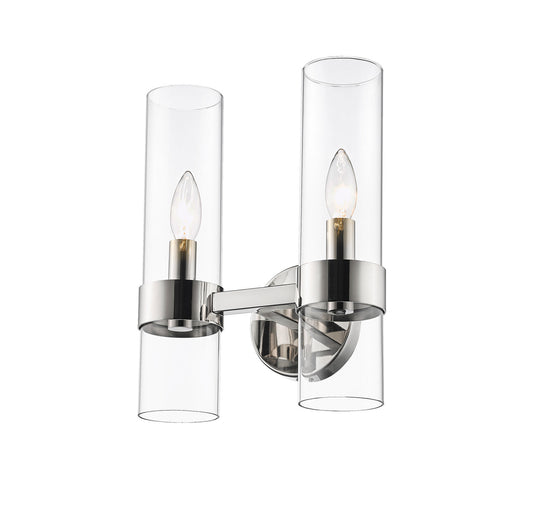 Z-Lite Datus 2 Light Wall Sconce in Polished Nickel 4008-2S-PN