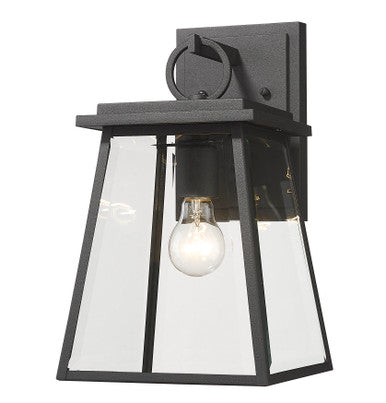 Z-Lite Broughton 1 Light Outdoor Wall Light in Black 521S-BK