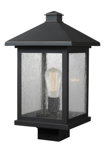 Z-Lite Portland 1 Light Outdoor Post Mount Fixture in Oil Rubbed Bronze 531PHBS-ORB