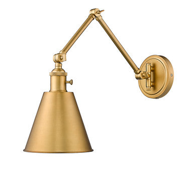 Z-Lite Gayson 1 Light Wall Sconce in Rubbed Brass 349S-RB