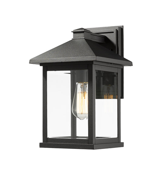 Z-Lite Portland 1 Light Outdoor Wall Light in Black 531B-BK