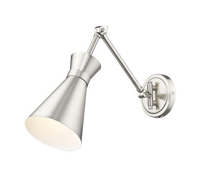 Z-Lite Soriano 1 Light Wall Sconce in Brushed Nickel 351S-BN