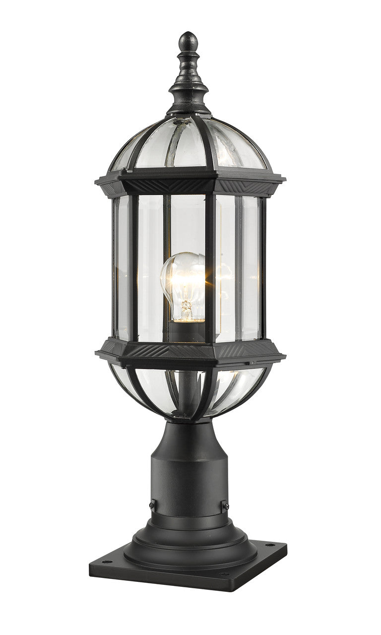 Z-Lite Annex 1 Light Outdoor Pier Mounted Fixture in Black 563PHM-533PM-BK