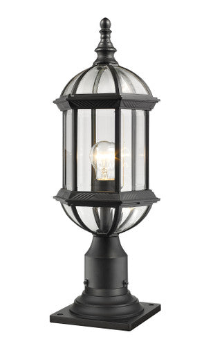 Z-Lite Annex 1 Light Outdoor Pier Mounted Fixture in Black 563PHM-533PM-BK