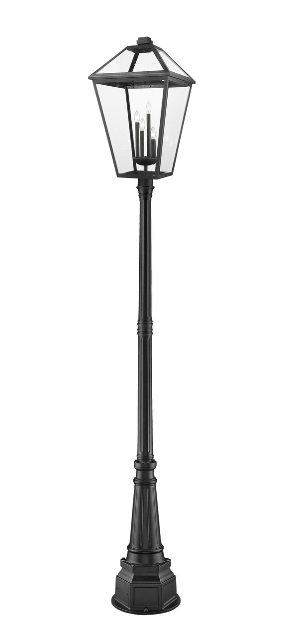 Z-Lite Talbot Outdoor Post Mounted Fixture in Black 579PHXLXR-564P-BK