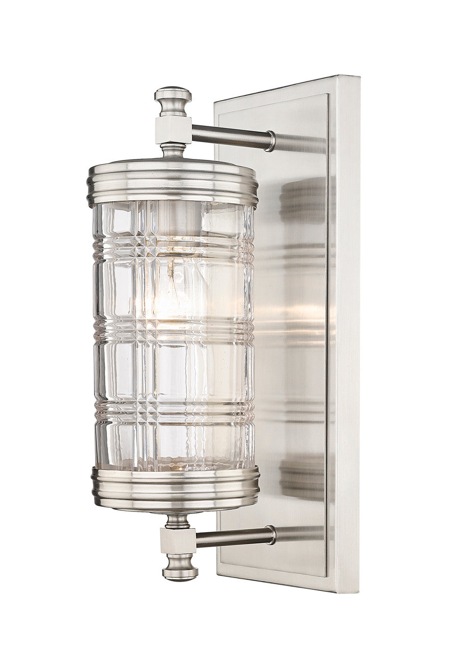 Z-Lite Archer 1 Light Wall Sconce in Brushed Nickel 344-1S-BN