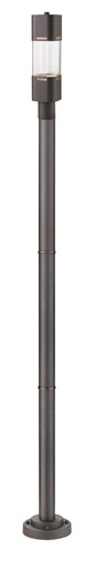 Z-Lite Lestat 1 Light Outdoor Post Mounted Fixture in Deep Bronze 562PHBR-567P-DBZ-LED