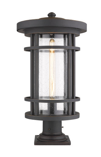 Z-Lite Jordan 1 Light Outdoor Pier Mounted Fixture in Oil Rubbed Bronze 570PHXL-533PM-ORB