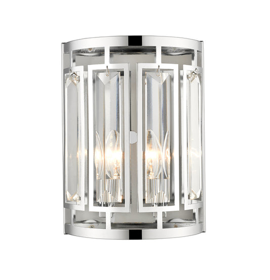 Z-Lite Mersesse 2 Light Wall Sconce in Chrome  6007-2S-CH