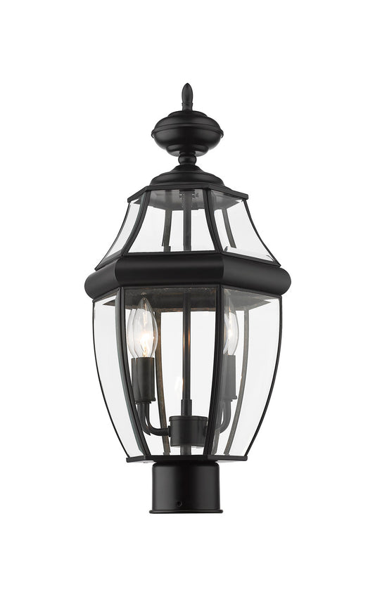 Z-Lite Westover 2 Light Outdoor Post Mount Fixture in Black 580PHM-BK