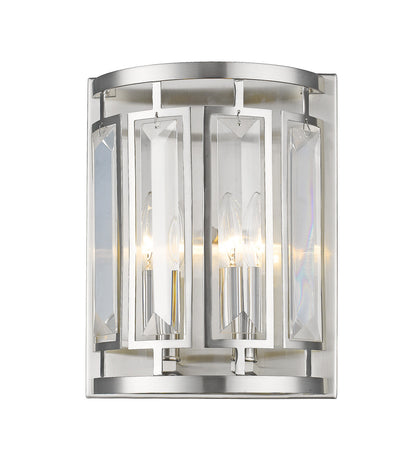 Z-Lite Mersesse 2 Light Wall Sconce in Brushed Nickel 6007-2S-BN