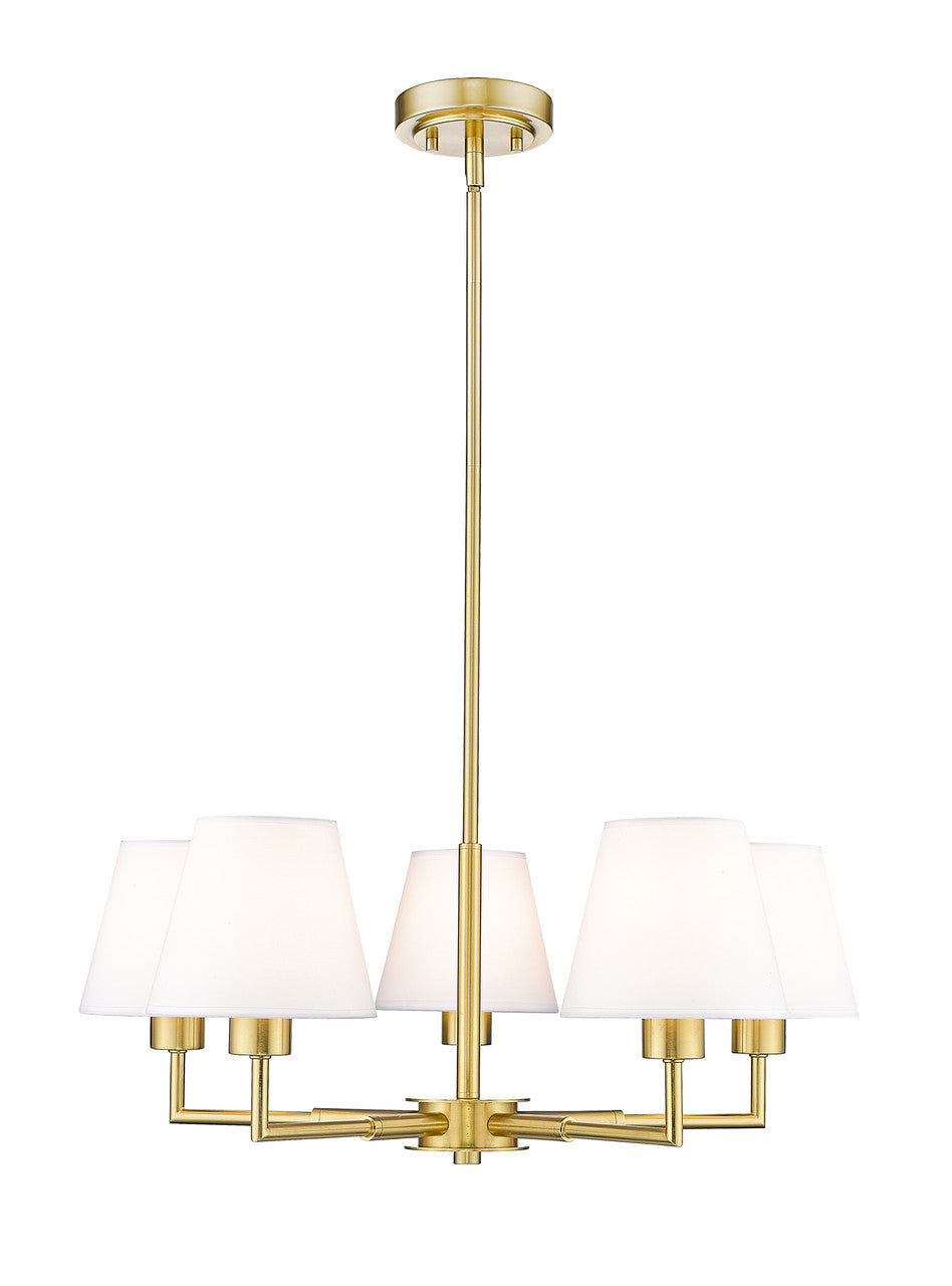 Z-LITE Leila 5 Light Chandelier in Luxe Gold 744-26R-LG