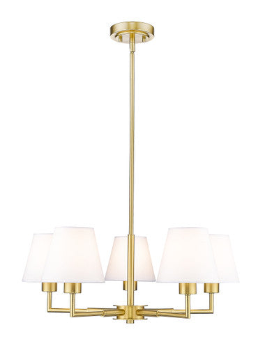 Z-Lite Leila 5 Light Chandelier in Luxe Gold 744-26R-LG