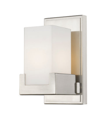 Z-Lite Peak 1 Light Wall Sconce in Brushed Nickel 1920-1S-BN-LED