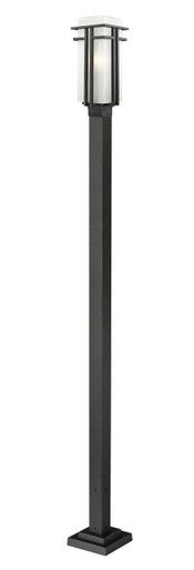 Z-Lite Abbey 1 Light Outdoor Post Mounted Fixture in Black 549PHB-536P-BK