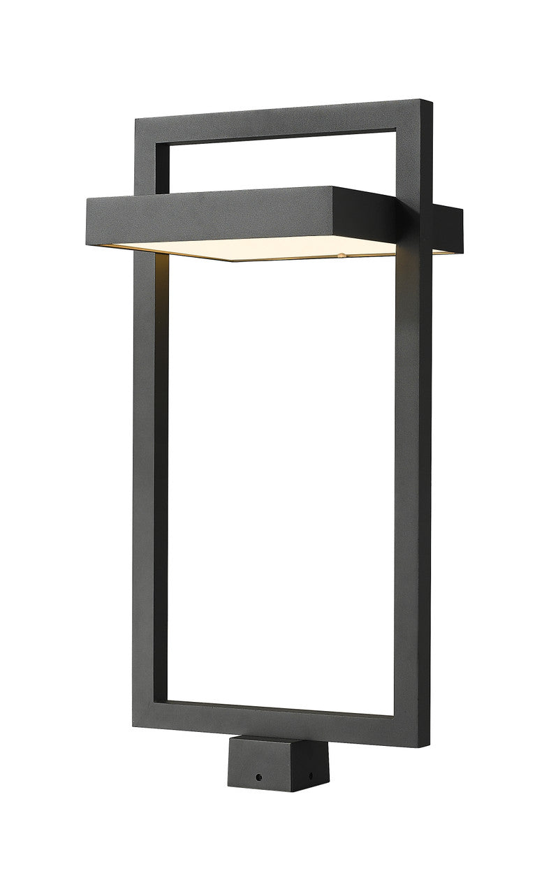 Z-Lite Luttrel Outdoor Post Mount Fixture in Black 566PHXLS-BK-LED