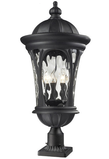 Z-Lite Doma 5 Light Outdoor Pier Mounted Fixture in Black 543PHB-BK-PM