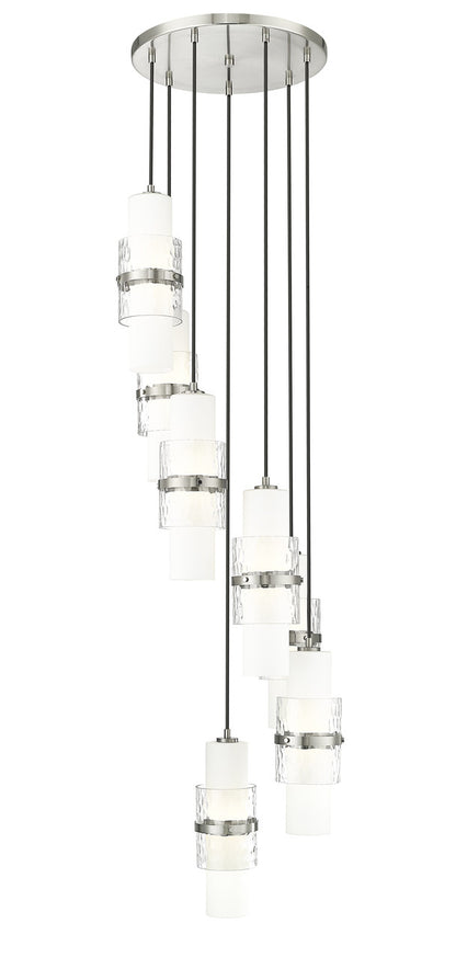 Z-LITE Cayden 7 Light Chandelier in Brushed Nickel 1946P-7R-BN