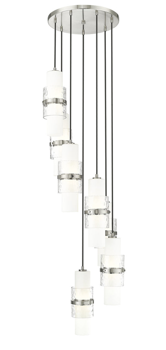 Z-LITE Cayden 7 Light Chandelier in Brushed Nickel 1946P-7R-BN