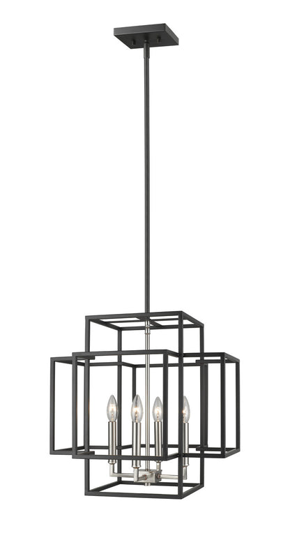 Z-Lite Titania Pendant in Black + Brushed Nickel 454-18BK-BN