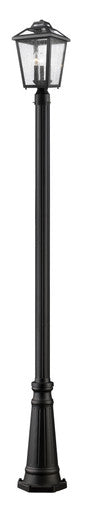 Z-Lite Bayland 3 Light Outdoor Post Mounted Fixture in Black 539PHMR-519P-BK