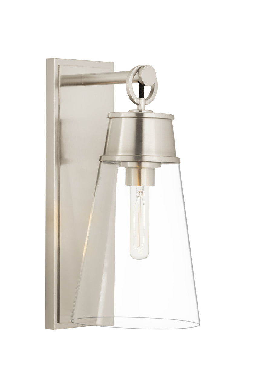 Z-Lite Wentworth 1 Light Wall Sconce in Brushed Nickel 2300-1SL-BN