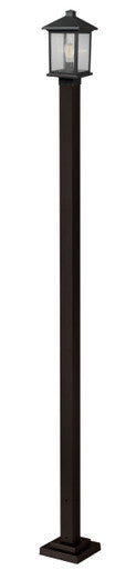 Z-Lite Portland 1 Light Outdoor Post Mounted Fixture in Oil Rubbed Bronze 531PHMS-536P-ORB