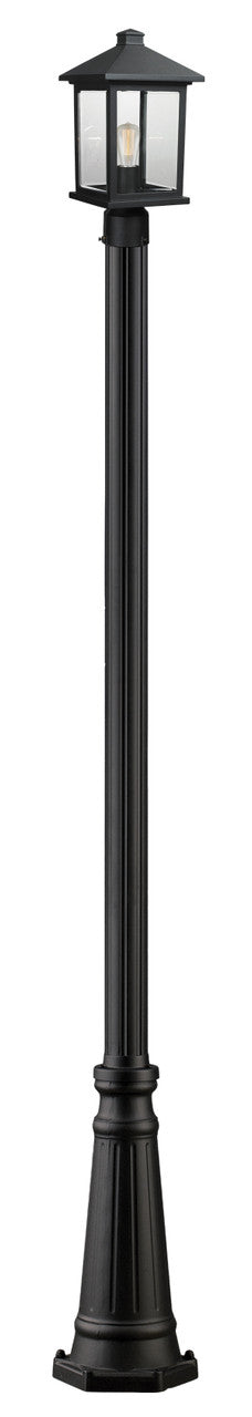 Z-Lite Portland Outdoor Post Mounted Fixture in Black 531PHMR-519P-BK