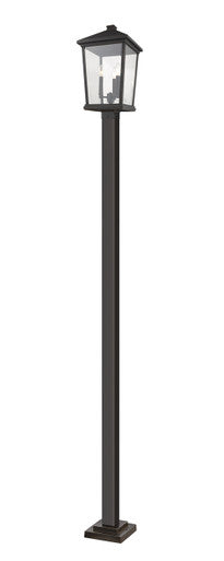 Z-Lite Beacon 3 Light Outdoor Post Mounted Fixture in Oil Rubbed Bronze 568PHXLS-536P-ORB