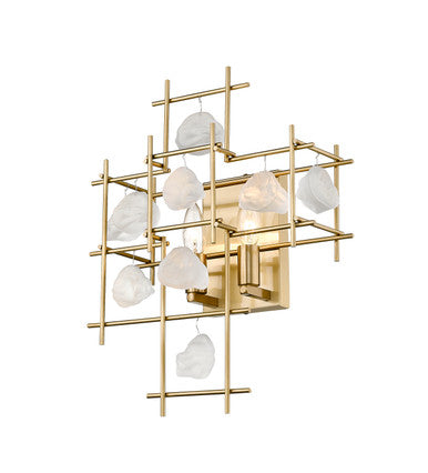 Z-Lite Garroway 2 Light Wall Sconce in Aged Brass 4007S-AGBR