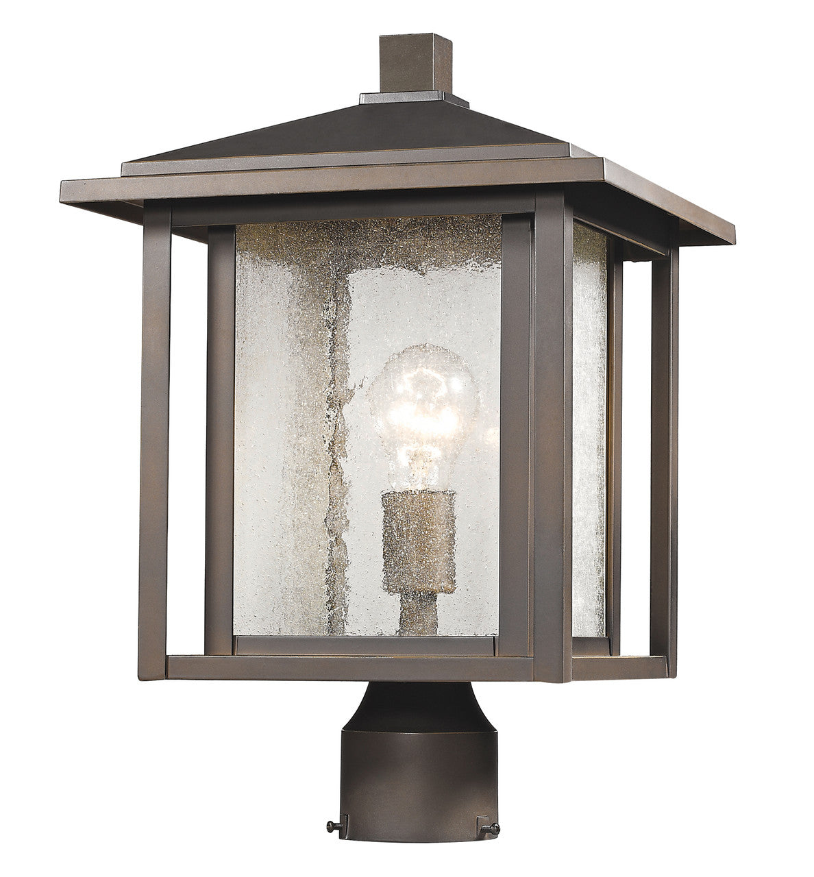 Z-Lite Aspen 1 Light Outdoor Post Mount Fixture in Oil Rubbed Bronze 554PHB-ORB