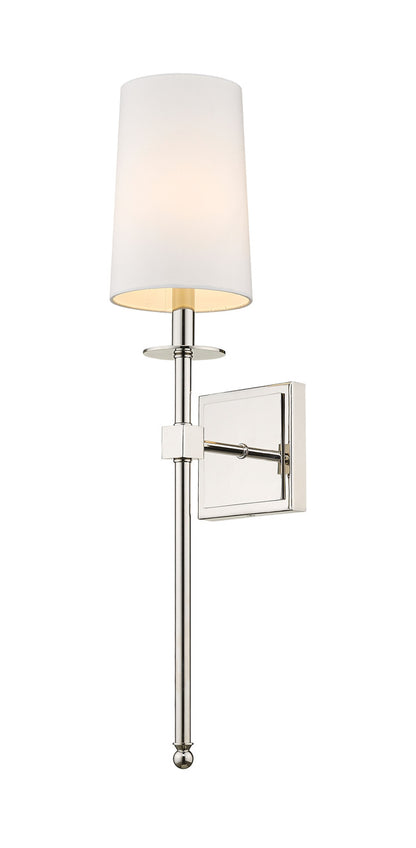 Z-Lite Camila 1 Light Wall Sconce in Polished Nickel 811-1S-PN