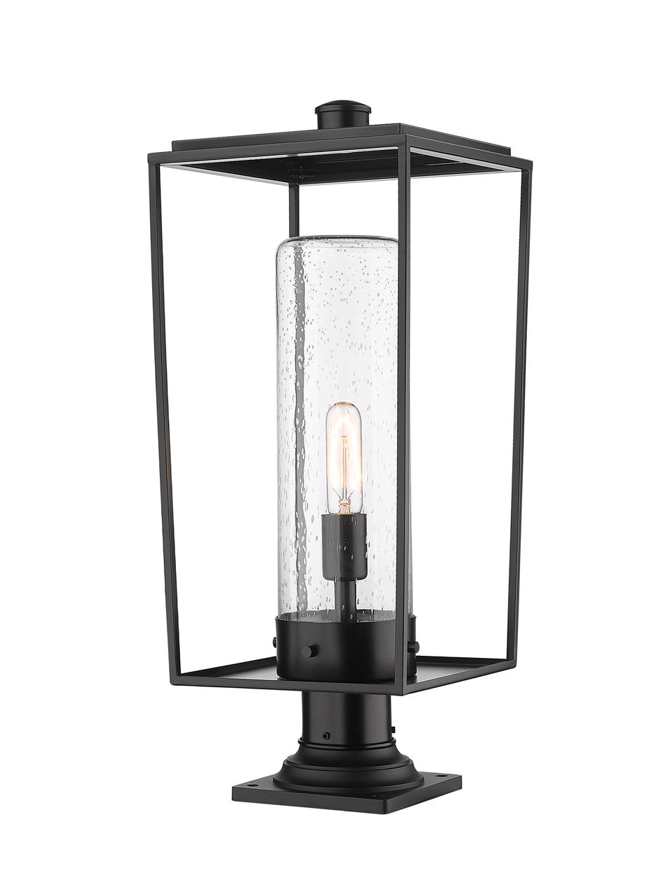 Z-Lite Sheridan 1 Light Outdoor Pier Mounted Fixture in Black 594PHBR-533PM-BK