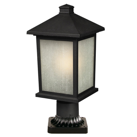 Z-Lite Holbrook 1 Light Outdoor Pier Mounted Fixture in Black 507PHM-BK-PM