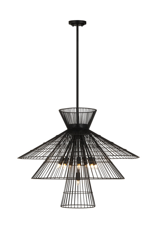 Z-Lite Alito Chandelier in Matte Black 6015-8MB